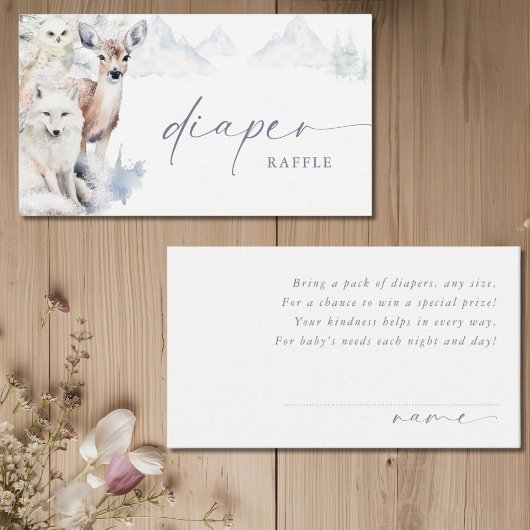 Baby It's Cold Outside Baby Shower Diaper Raffle Informatiekaartje