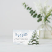 Baby It's Cold Outside Baby Shower Diaper Raffle  Informatiekaartje (Staand voorkant)