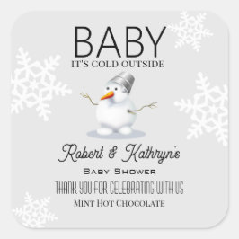"Baby It's Cold Outside" Baby Shower Favor Etiket