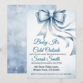 Baby It's Cold Outside Baby Shower Invitation Kaart (Voorkant / Achterkant)