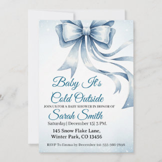 Baby It's Cold Outside Baby Shower Invitation Kaart