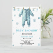 Baby Its Cold Outside Baby Shower Invitation Kaart (Staand voorkant)