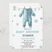 Baby Its Cold Outside Baby Shower Invitation Kaart (Voorkant / Achterkant)