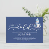 Baby It's Cold Outside Baby Shower Kaart (Staand voorkant)