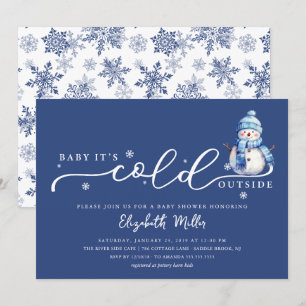 Baby It's Cold Outside Baby Shower Kaart
