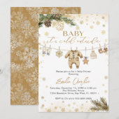 Baby it's Cold Outside Baby Shower Kaart (Voorkant / Achterkant)
