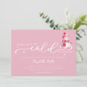 Baby It's Cold Outside Baby Shower Kaart (Staand voorkant)