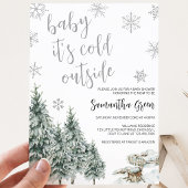 Baby It's Cold Outside Baby Shower Kaart