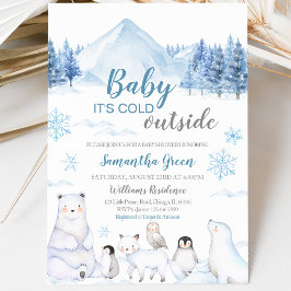 Baby It's Cold Outside Baby Shower Kaart