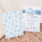 Baby It's Cold Outside Baby Shower Kaart