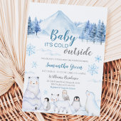 Baby It's Cold Outside Baby Shower Kaart
