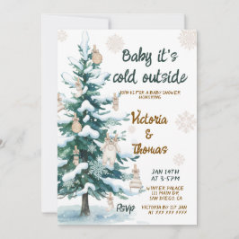 Baby It's Cold Outside Baby Shower Kaart
