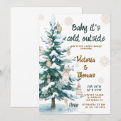 Baby It's Cold Outside Baby Shower Kaart (Voorkant / Achterkant)