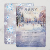 Baby It's Cold Outside Baby Shower Kaart (Voorkant / Achterkant)