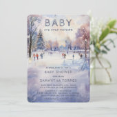 Baby It's Cold Outside Baby Shower Kaart (Staand voorkant)