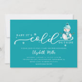Baby It's Cold Outside Baby Shower Kaart (Voorkant)