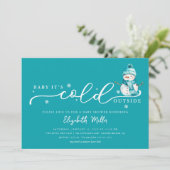 Baby It's Cold Outside Baby Shower Kaart (Staand voorkant)