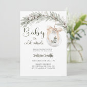 Baby it's cold outside baby shower kaart (Staand voorkant)