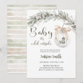 Baby it's cold outside baby shower kaart (Voorkant / Achterkant)