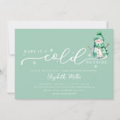 Baby It's Cold Outside Baby Shower Kaart (Voorkant)