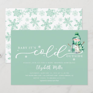 Baby It's Cold Outside Baby Shower Kaart