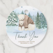 Baby It's Cold Outside Baby Shower Round Bedankjes Labels (Voorkant)