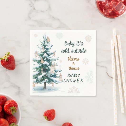 Baby It's Cold Outside Baby Shower  Servet (Insitu)