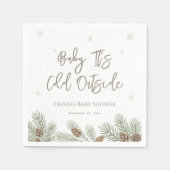 Baby It's Cold Outside Baby Shower Servet (Voorkant)
