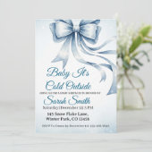 Baby It's Cold Outside Baby Shower Uitnodiging (Staand voorkant)