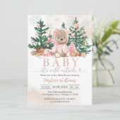 Baby It's Cold Outside Baby Shower Uitnodiging (Staand voorkant)