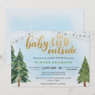 Baby It's Cold Outside Baby Shower Uitnodiging