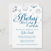 Baby It's Cold Outside Baby Shower Uitnodiging (Voorkant)