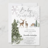 Baby It's Cold Outside Baby Shower Uitnodiging (Voorkant)