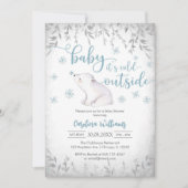 Baby It's Cold Outside Baby Shower Uitnodiging (Voorkant)