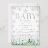 Baby It's Cold Outside Baby Shower Uitnodiging (Voorkant)