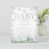 Baby It's Cold Outside Baby Shower Uitnodiging (Staand voorkant)