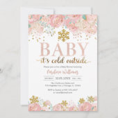 Baby It's Cold Outside Baby Shower Uitnodiging (Voorkant)