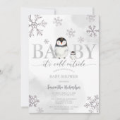 Baby It's Cold Outside Baby Shower Uitnodiging (Voorkant)