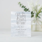 Baby It's Cold Outside Baby Shower Uitnodiging (Staand voorkant)
