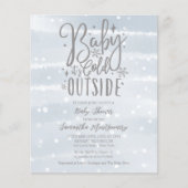 Baby It's Cold Outside Baby Shower Uitnodiging (Voorkant)