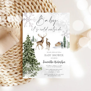 Baby It's Cold Outside Baby Shower Uitnodiging