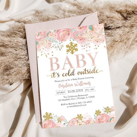 Baby It's Cold Outside Baby Shower Uitnodiging
