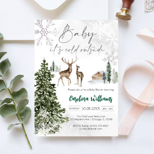 Baby It's Cold Outside Baby Shower Uitnodiging