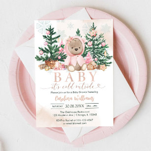 Baby It's Cold Outside Baby Shower Uitnodiging