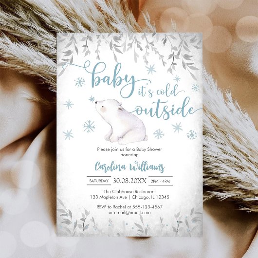 Baby It's Cold Outside Baby Shower Uitnodiging