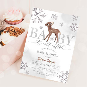 Baby It's Cold Outside Baby Shower Uitnodiging