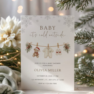 Baby It's Cold Outside Baby Shower Uitnodiging