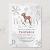 Baby It's Cold Outside Baby Shower Uitnodiging (Voorkant)