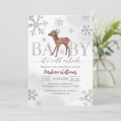 Baby It's Cold Outside Baby Shower Uitnodiging (Staand voorkant)