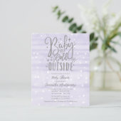 Baby It's Cold Outside Baby Shower Uitnodiging (Staand voorkant)